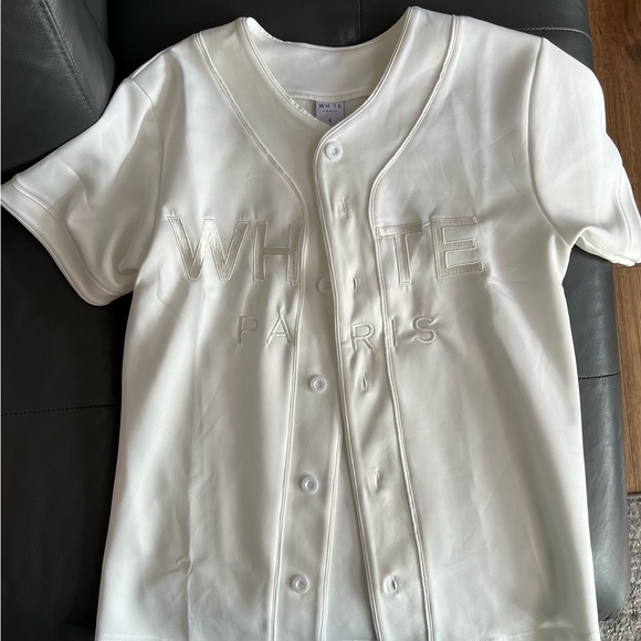 (S)Whte Paris Baseball Jersey - Picture 1 of 8